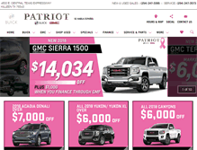 Tablet Screenshot of patriotcars.com